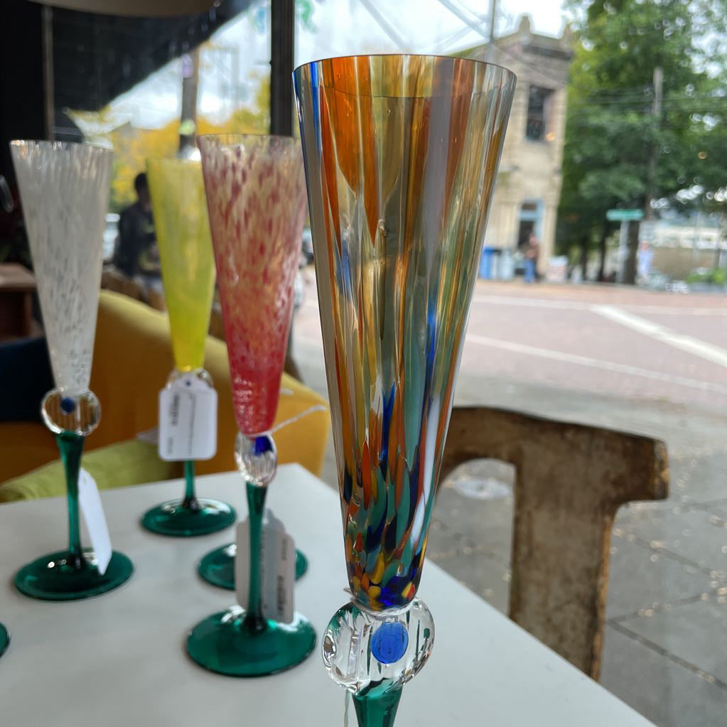 Colorful Champagne Flute set of 6