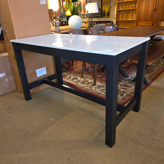 Room & Board Marbled White Quartz Trestle Counter Table