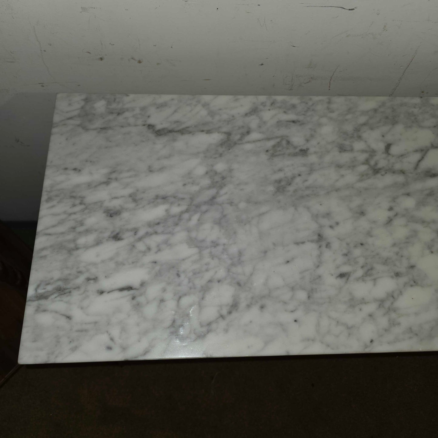 Marble Top Console Table w/ Gold Base