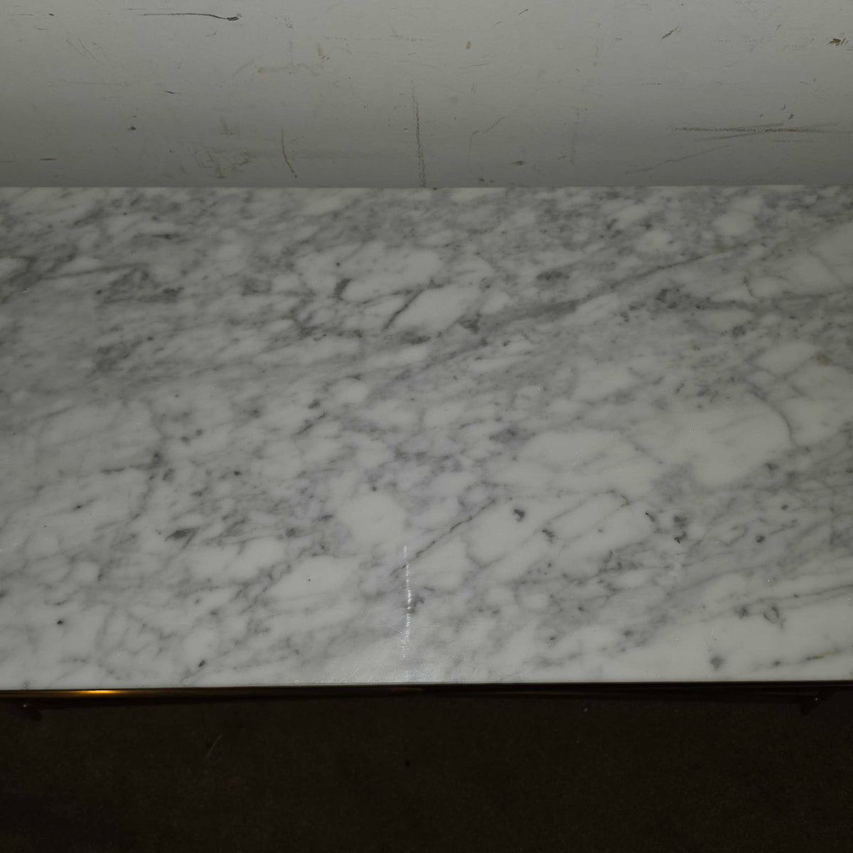 Marble Top Console Table w/ Gold Base