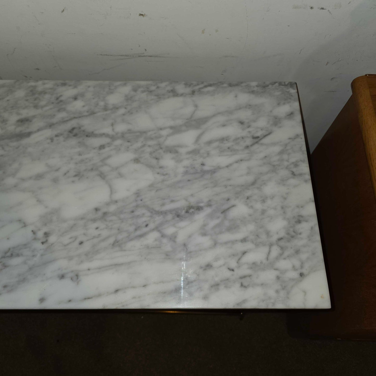 Marble Top Console Table w/ Gold Base