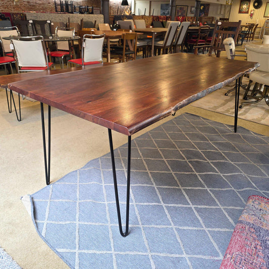 Live Edge Dining Table w/ Hairpin Legs