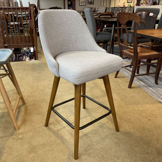 West Elm Gray MC Style Swivel Stool C STOOLS