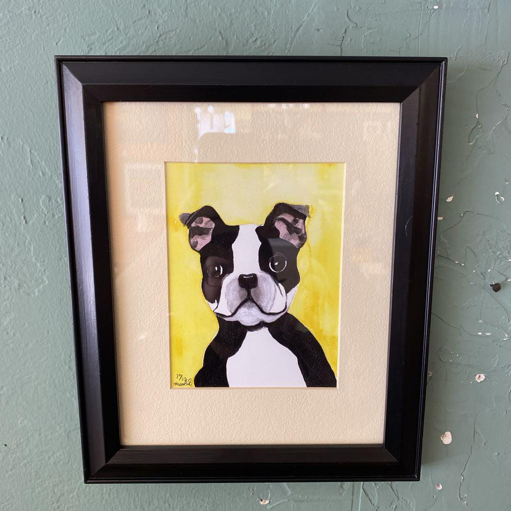 Signed & Numbered Boston Terrier Framed Art