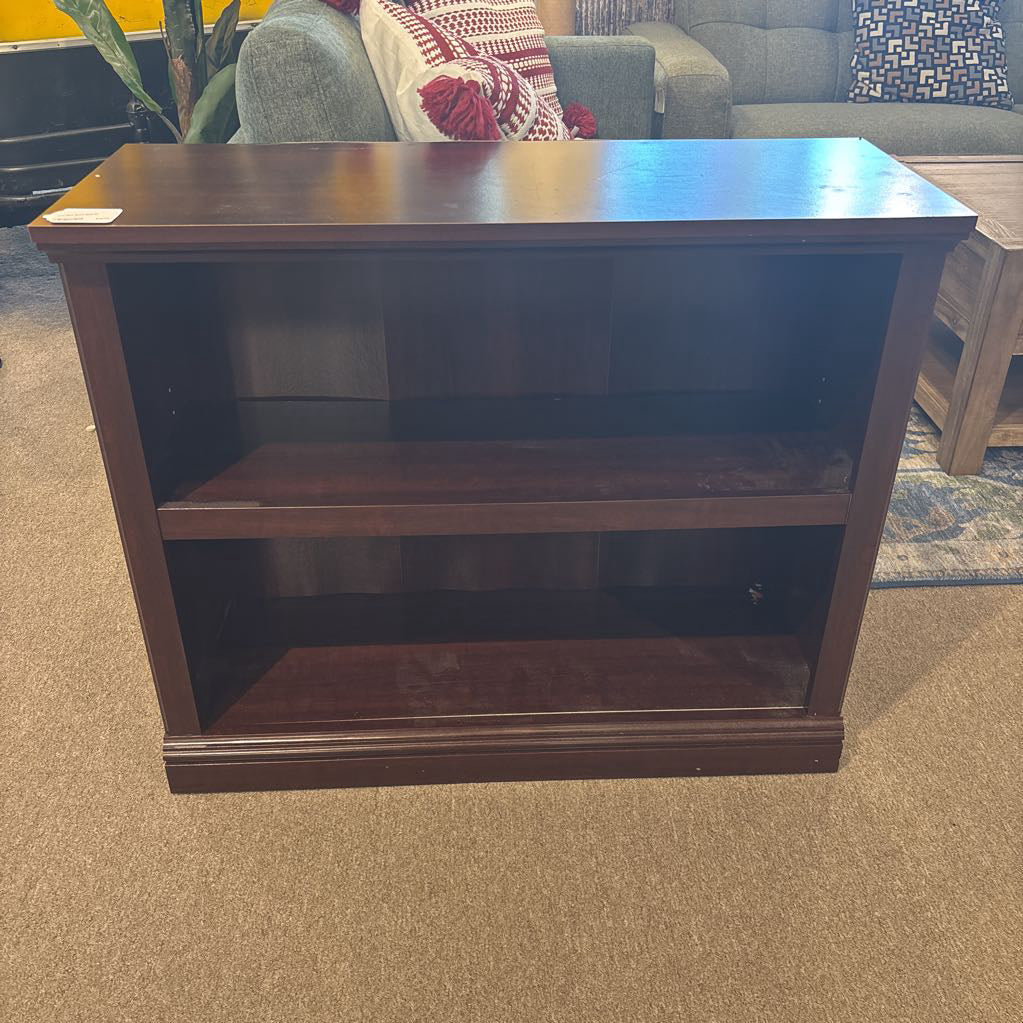 Low Dark Wood Shelf