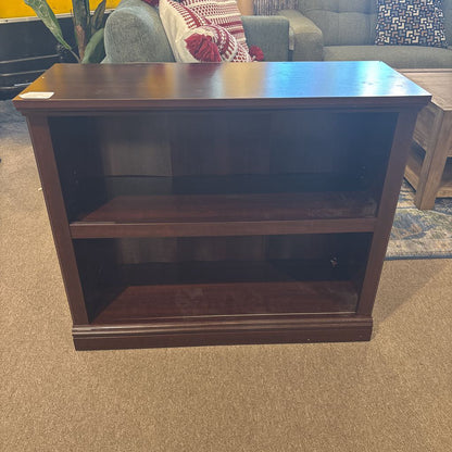 Low Dark Wood Shelf