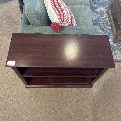 Low Dark Wood Shelf