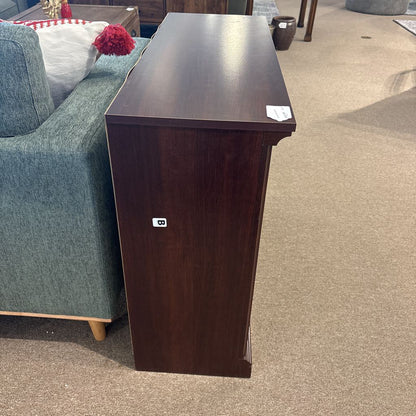Low Dark Wood Shelf