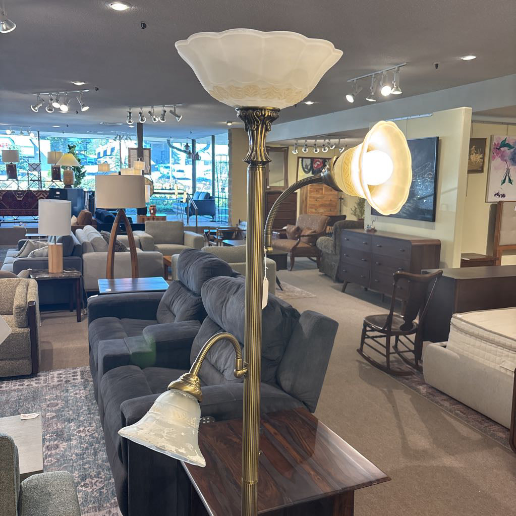 Vintage Brass Floor Lamp