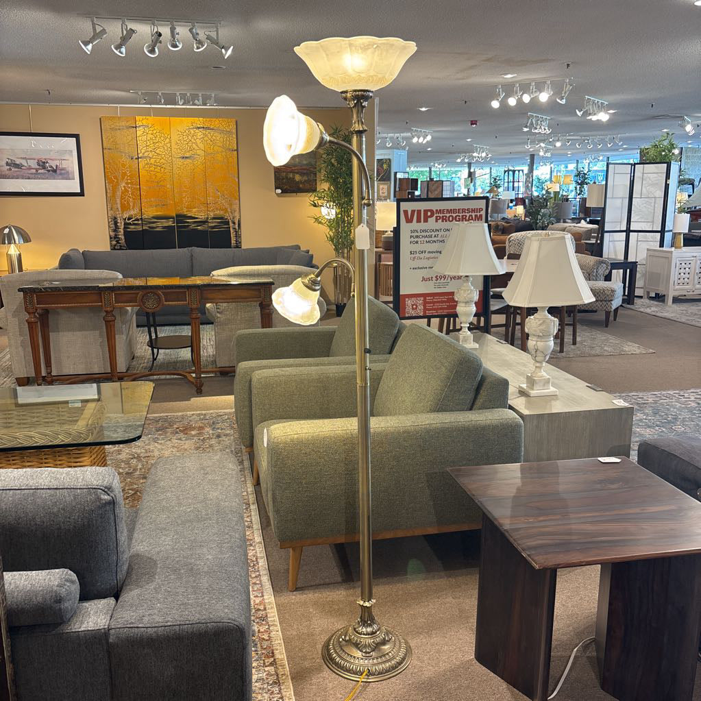 Vintage Brass Floor Lamp
