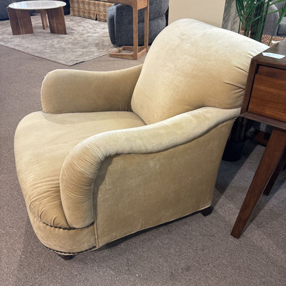 Taupe Nailhead Accent Chair
