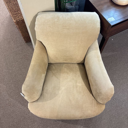Taupe Nailhead Accent Chair