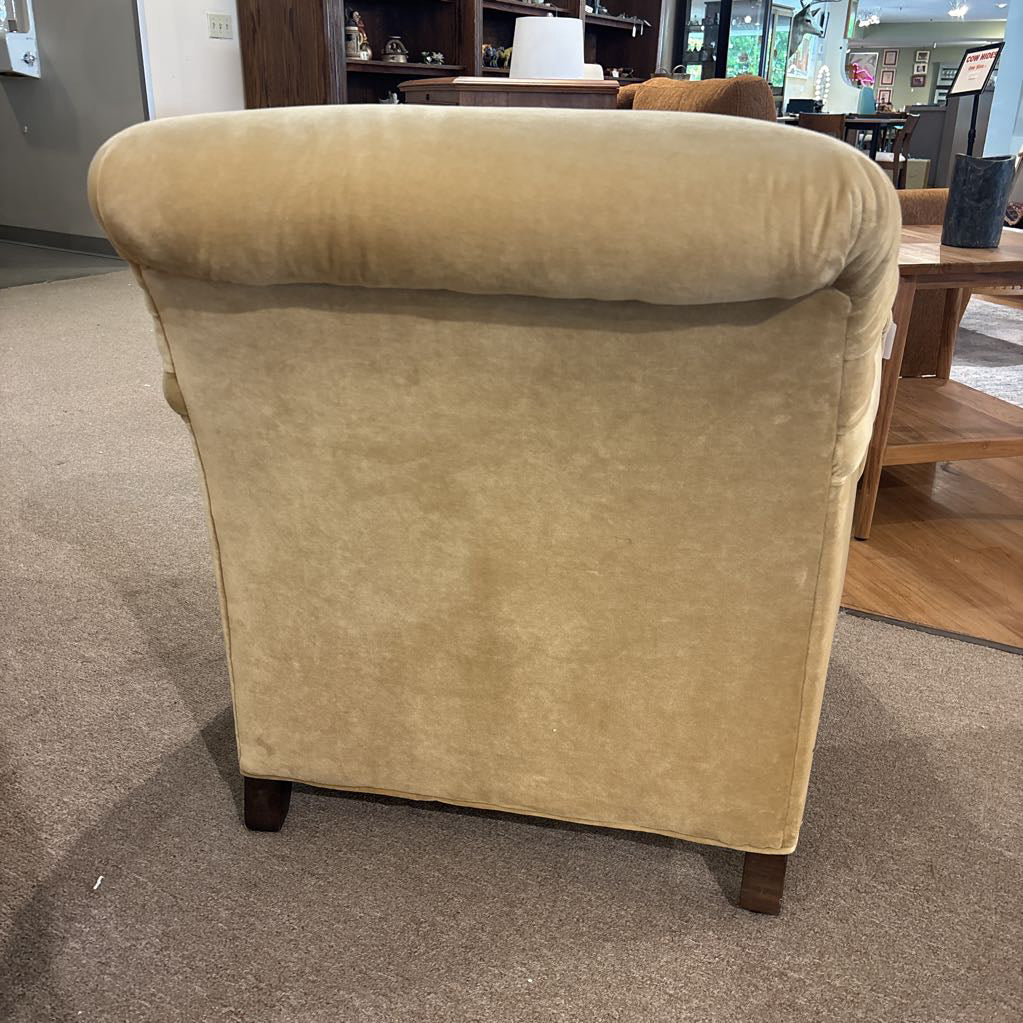 Taupe Nailhead Accent Chair