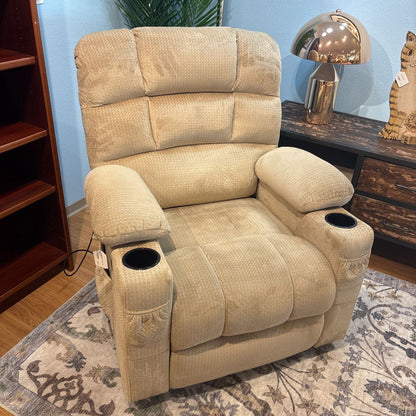Taupe Power Lift Chair w USB Charging