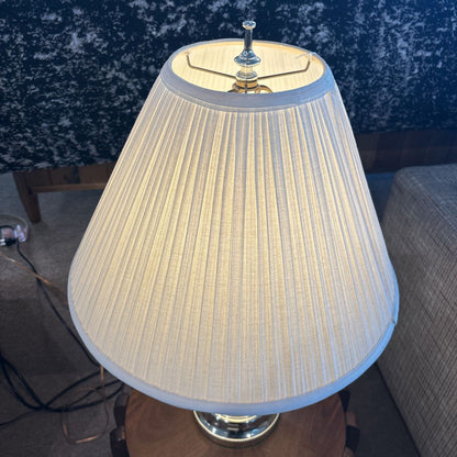 Crystal Lamp w/Brass Base