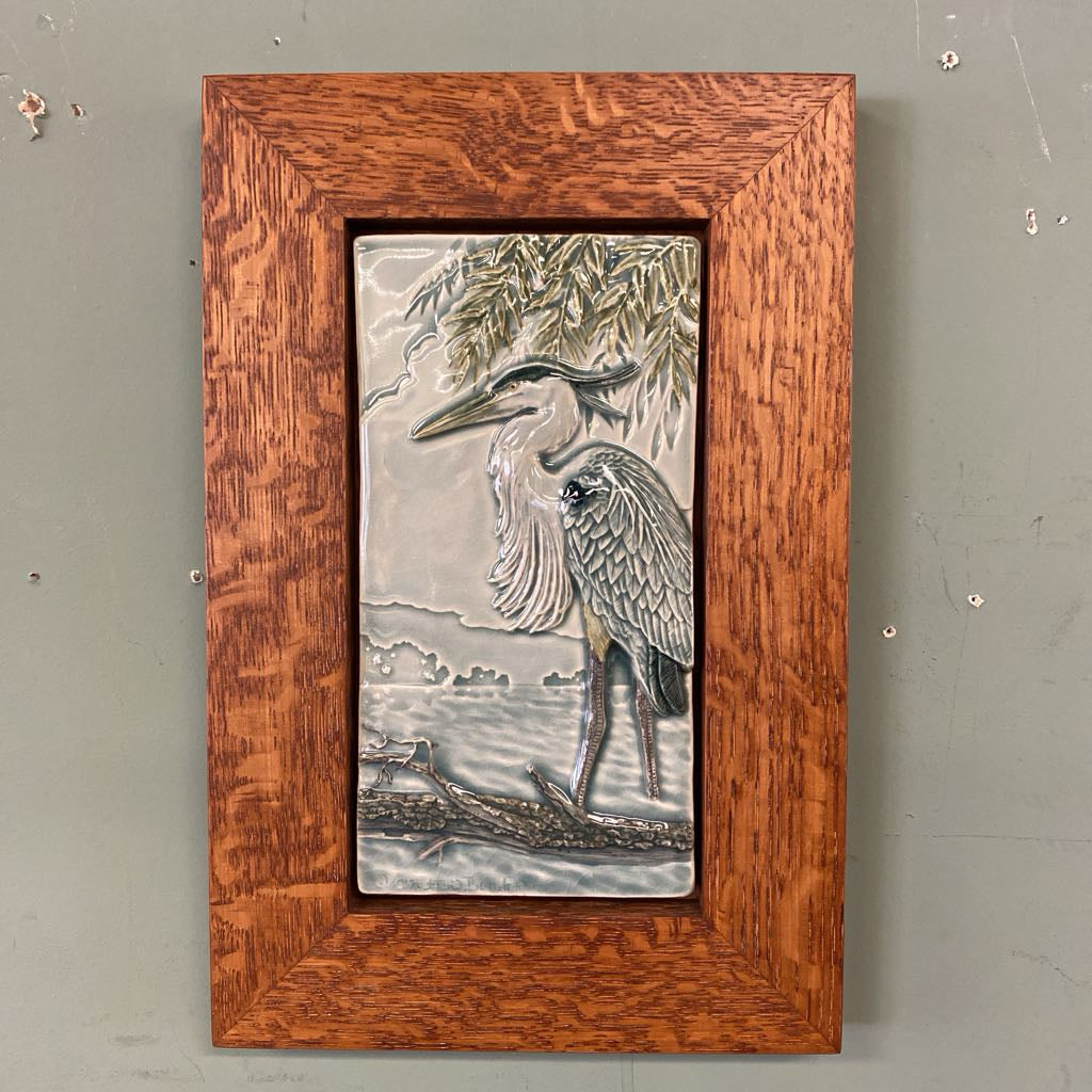 JOHN BEASLEY Heron Tile Art