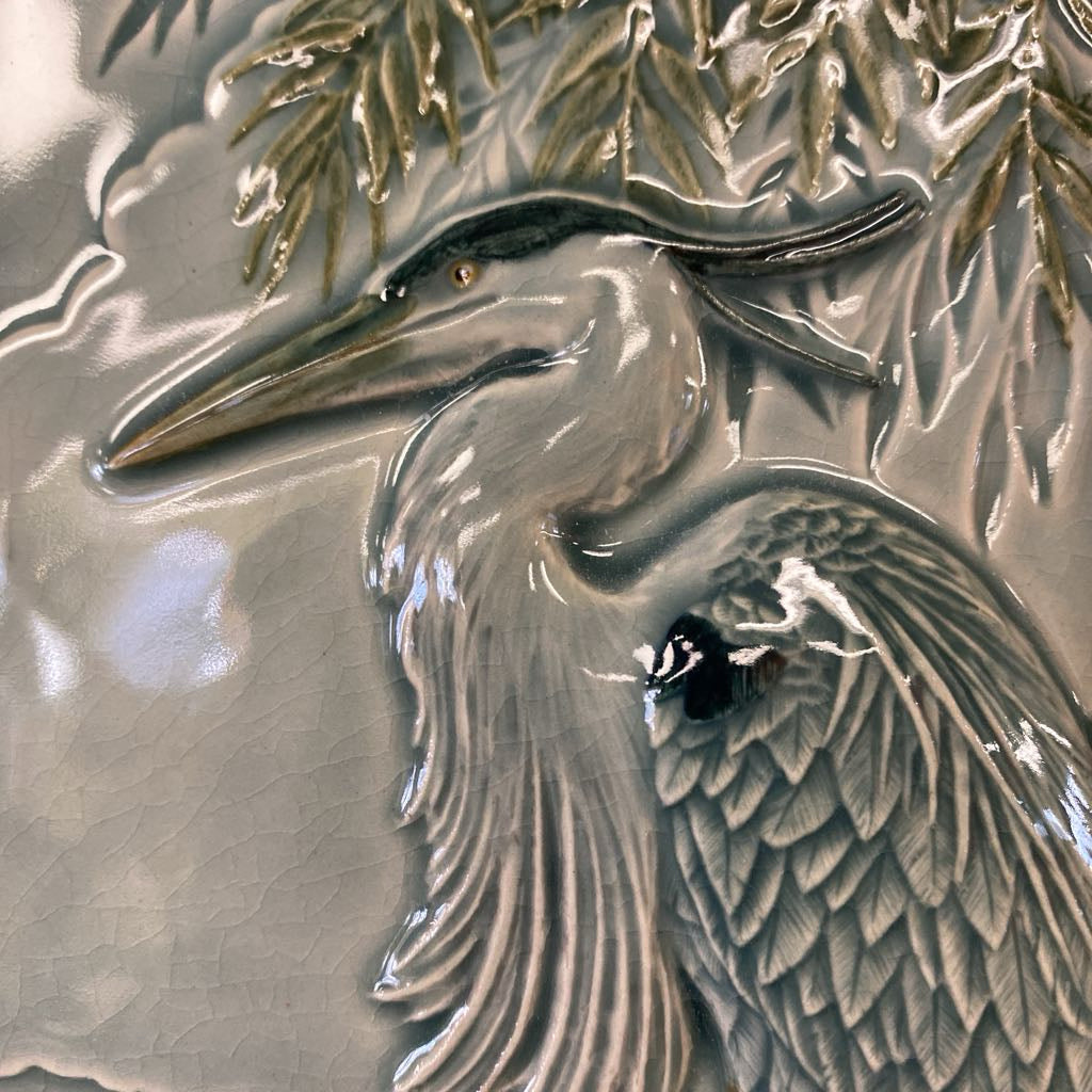 JOHN BEASLEY Heron Tile Art