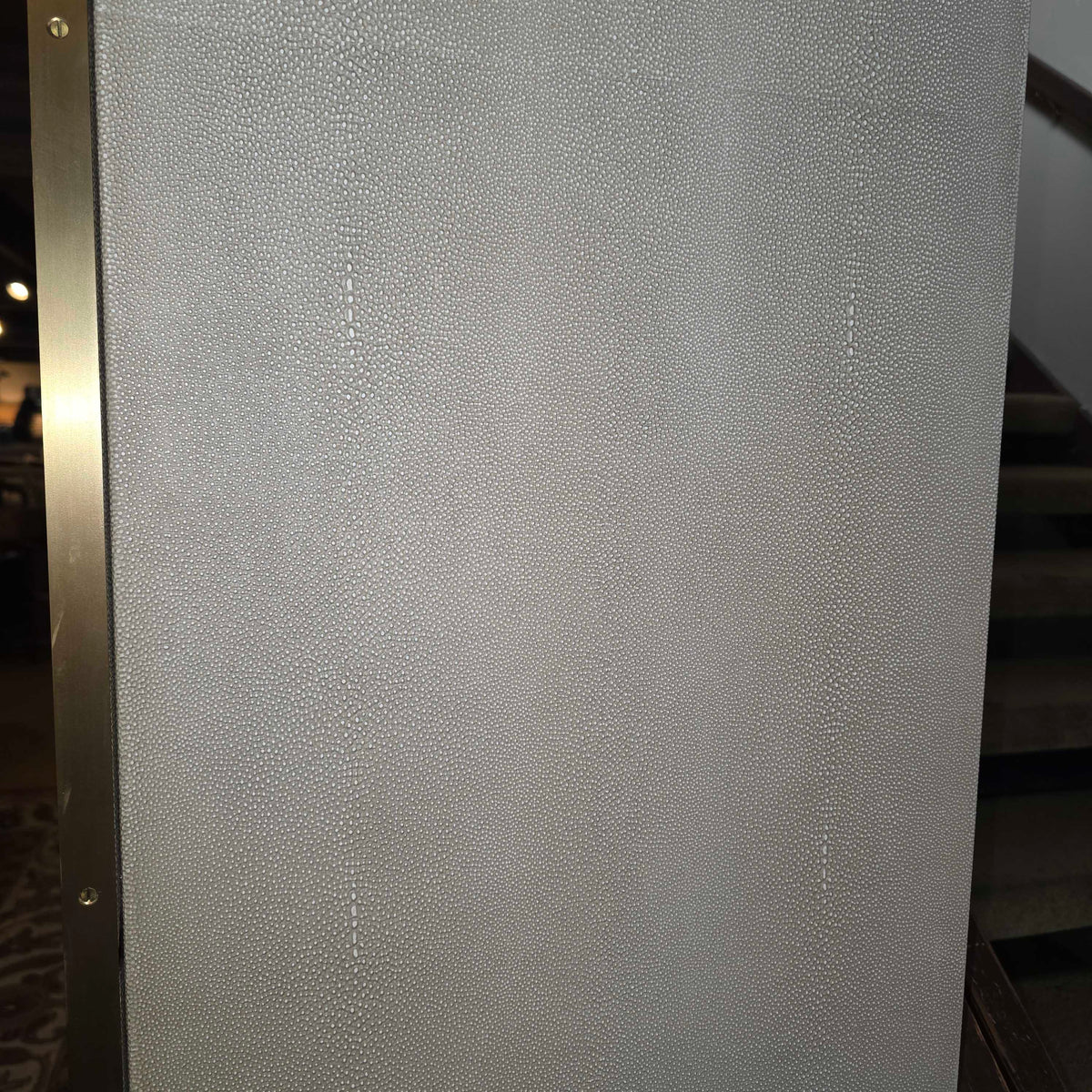 RH Shagreen Cream & Brass Glass Door Cabinet