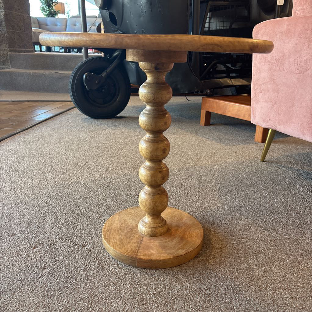 Solid Wood Round Side Table