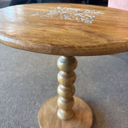 Solid Wood Round Side Table