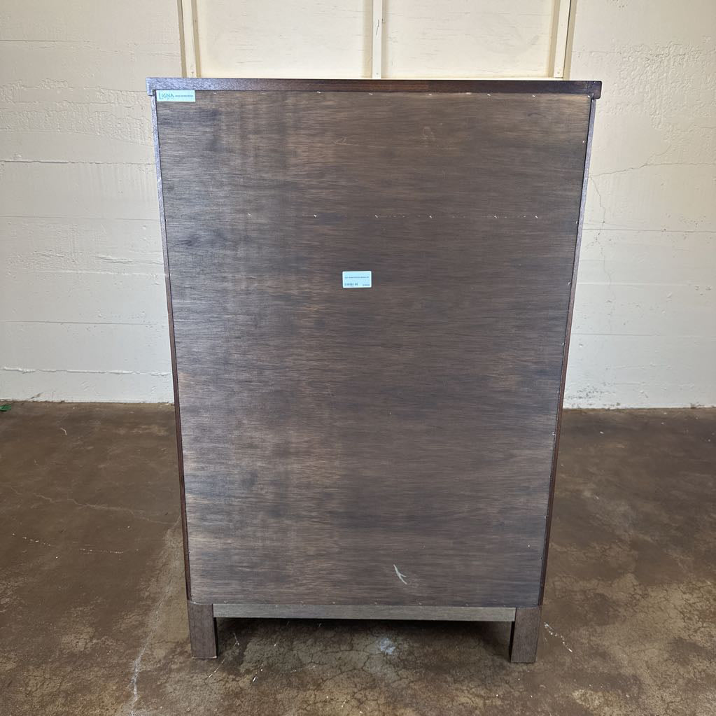 Dark Wood 6 Drawer Dresser