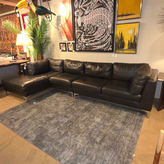 DWR American Leather Albert Black Sectional