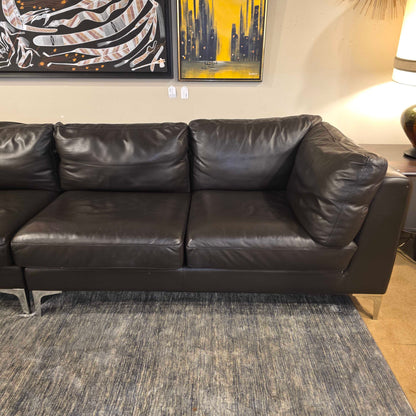 DWR American Leather Albert Black Sectional