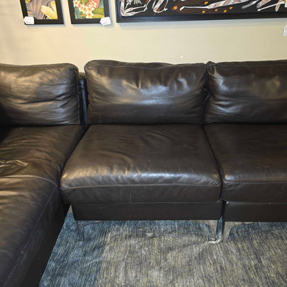 DWR American Leather Albert Black Sectional