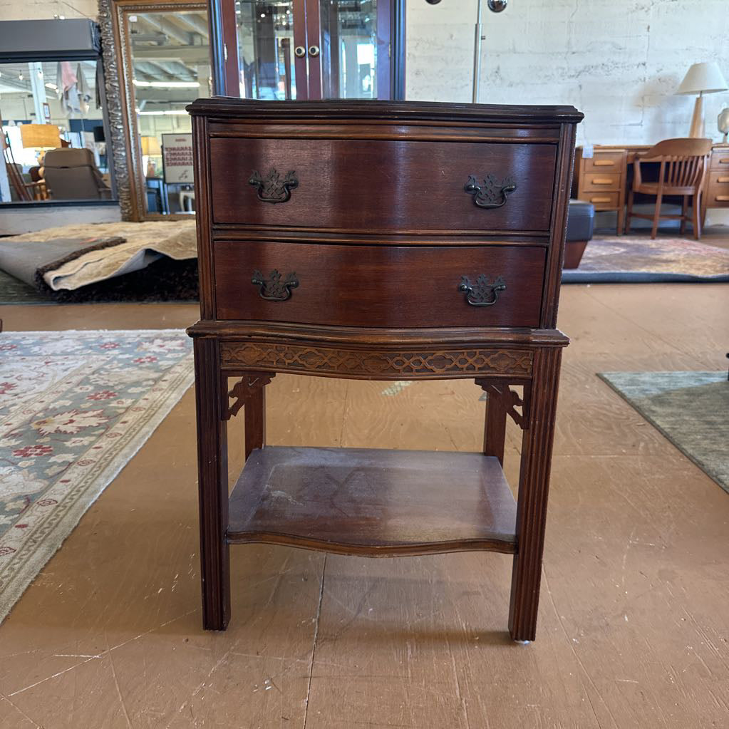Chippendale Style Serpentine Nightstand