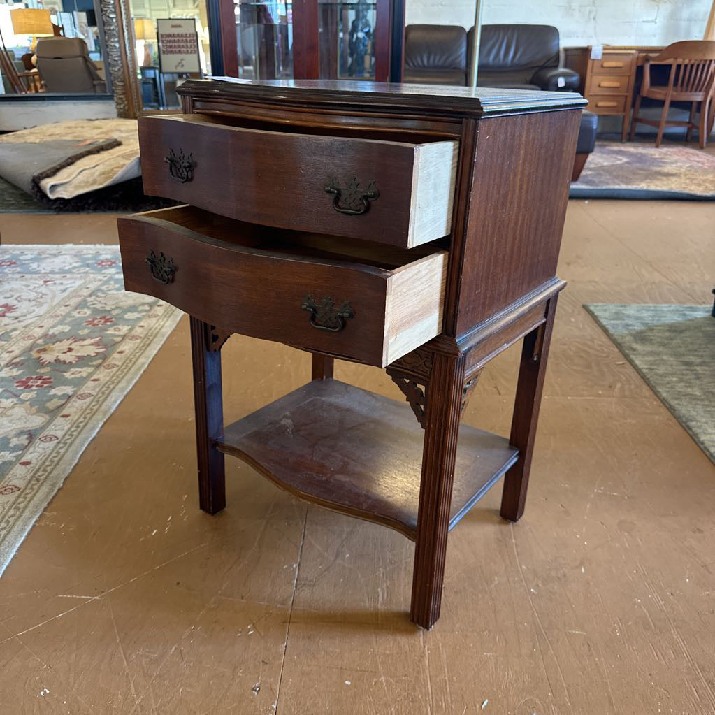 Chippendale Style Serpentine Nightstand