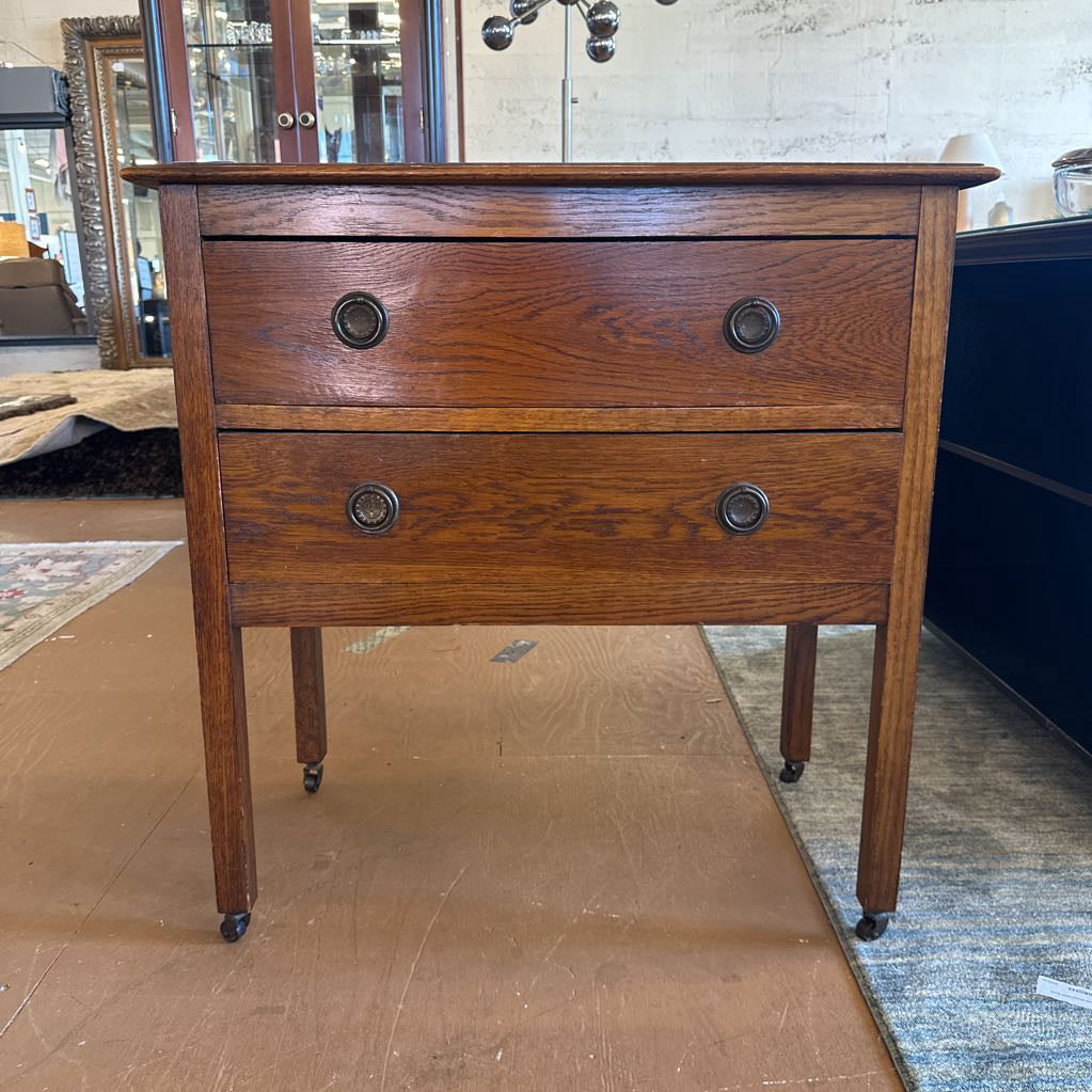 Oak 2 Drawer Accent Chest