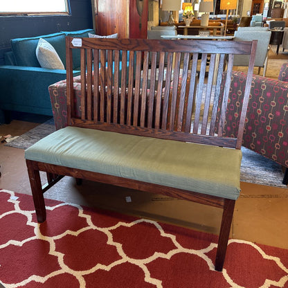 Mission Style Solid Wood Bench