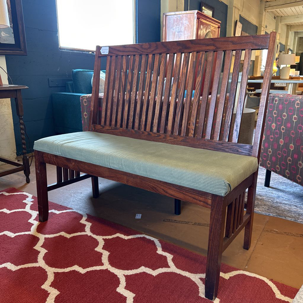 Mission Style Solid Wood Bench