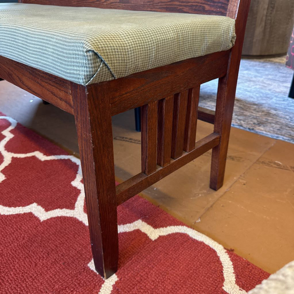 Mission Style Solid Wood Bench