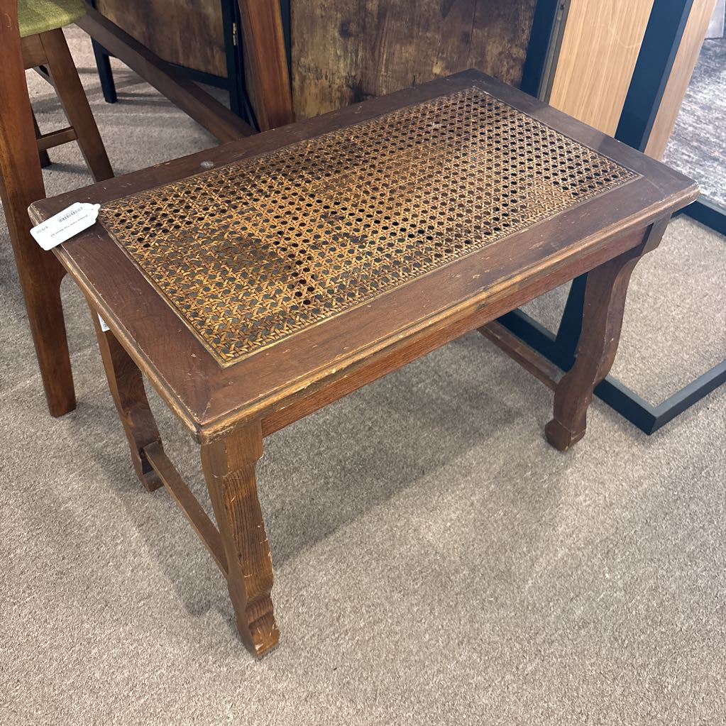 Antique Cane Top Bench