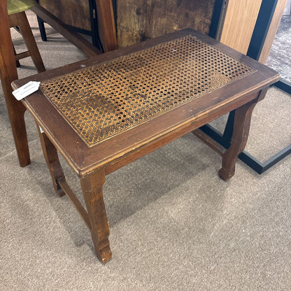 Antique Cane Top Bench