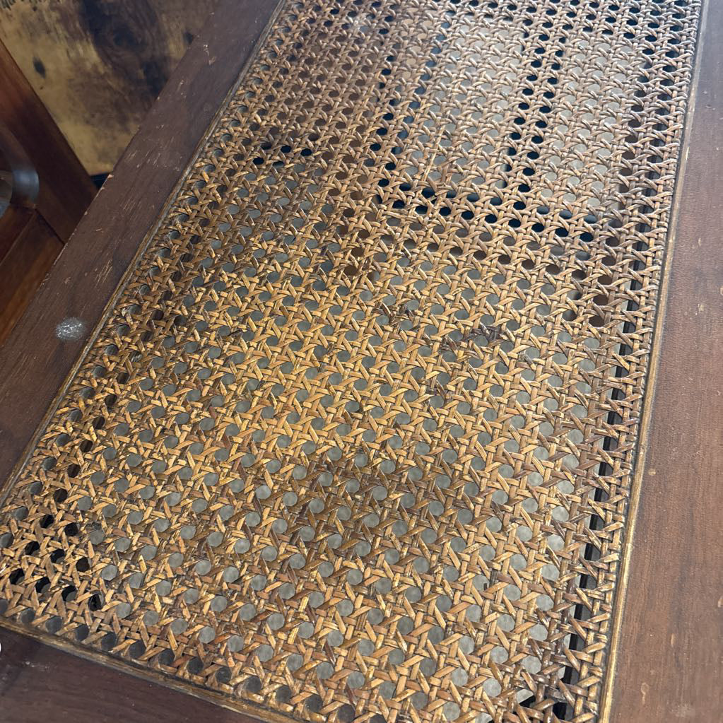 Antique Cane Top Bench
