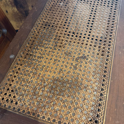 Antique Cane Top Bench