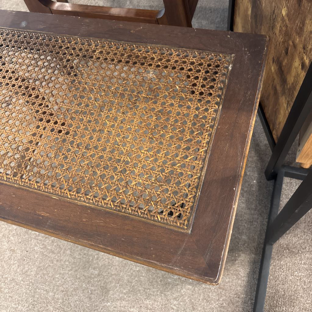 Antique Cane Top Bench