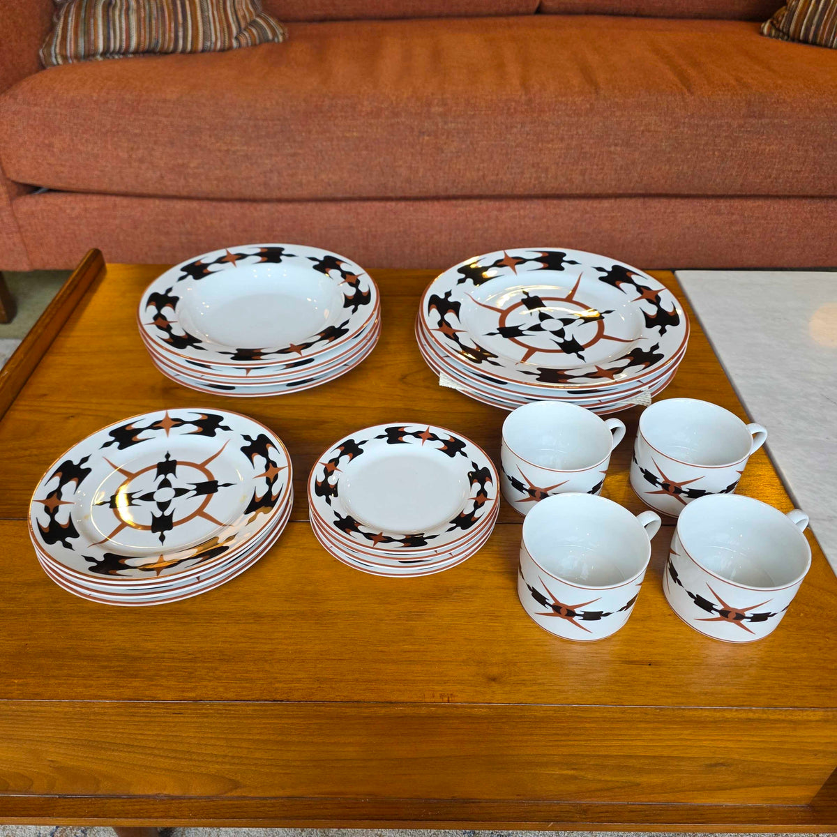 Araquin Designs "Waterbird" Dishware SET--Setting for 4
