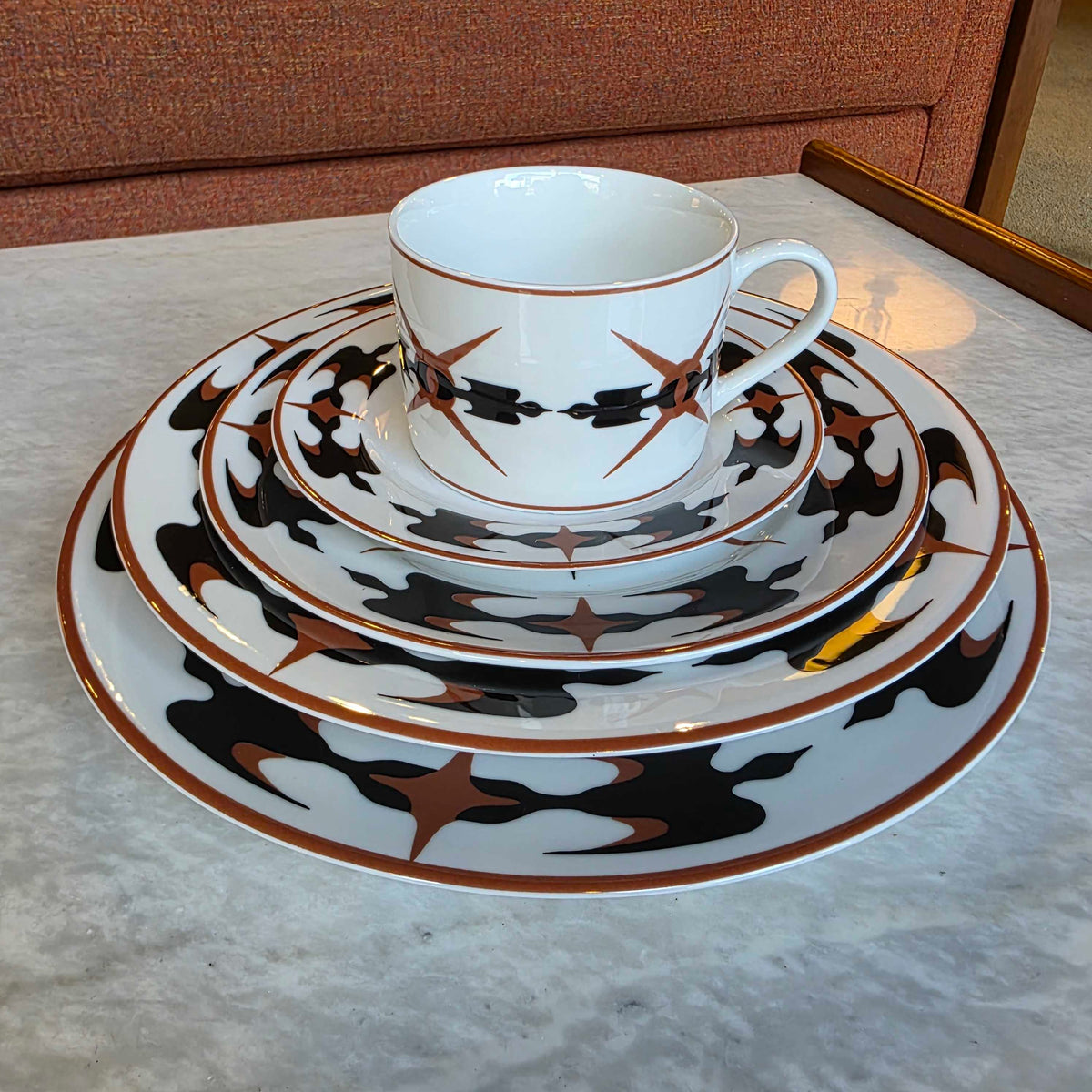 Araquin Designs "Waterbird" Dishware SET--Setting for 4