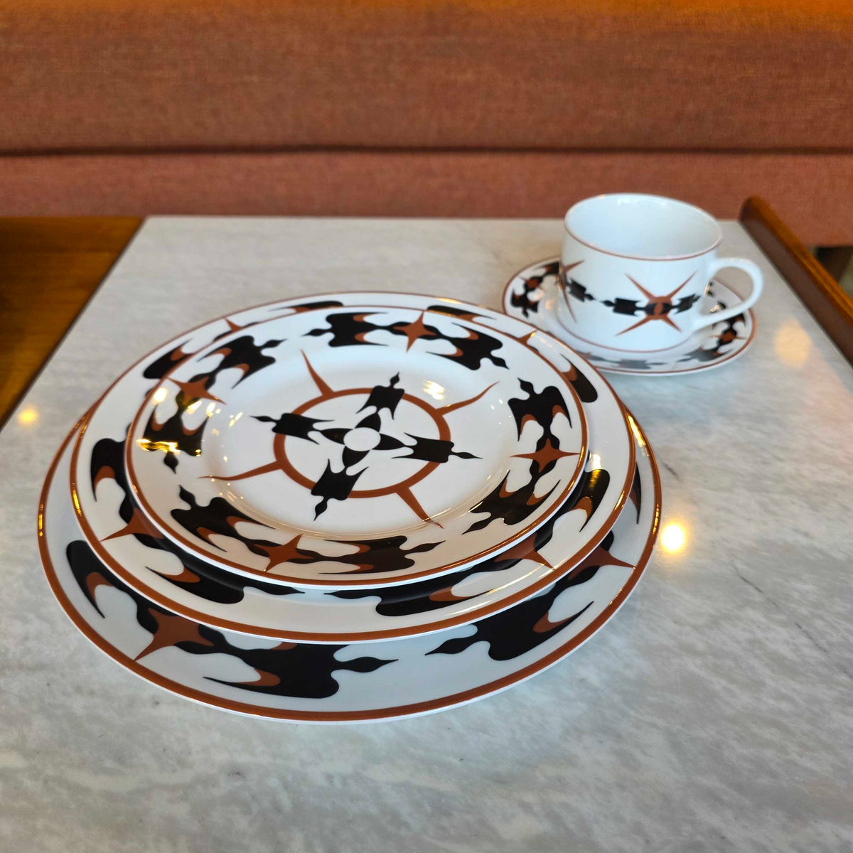 Araquin Designs "Waterbird" Dishware SET--Setting for 4