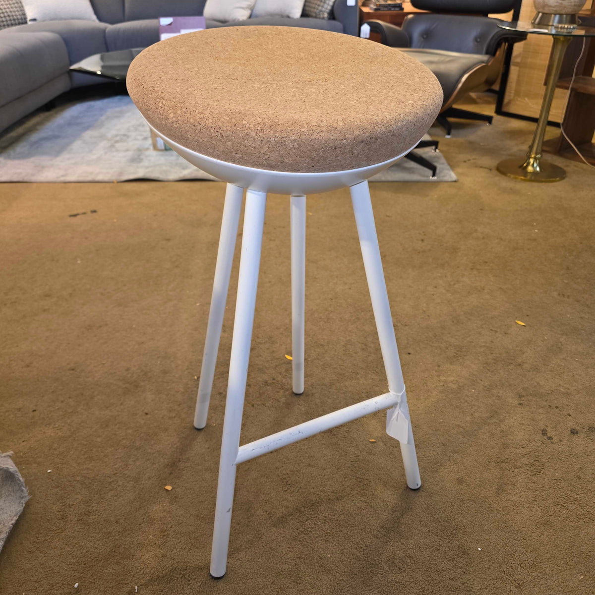 High Tower Boet Barstool by Mitab with Cork Seat