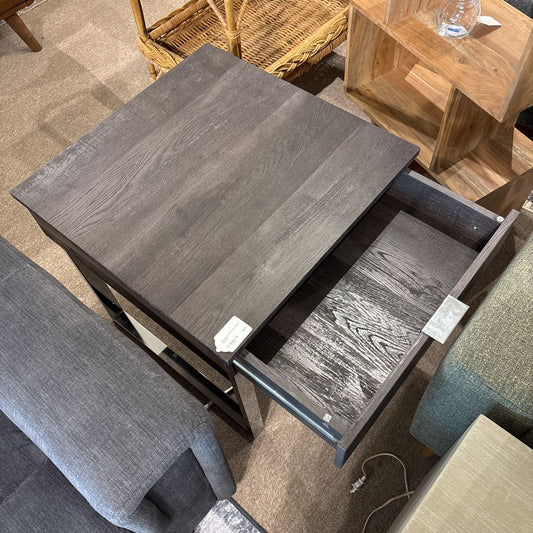 Dark Grey Wood Finish Accent Table