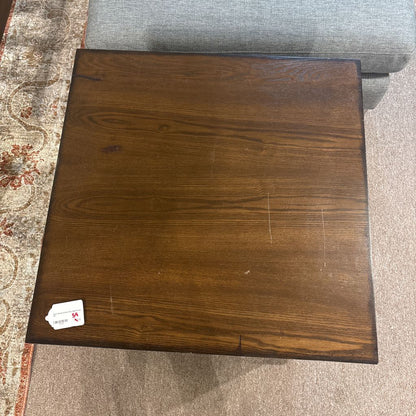 Dark Wood Stone Inlay Nightstand