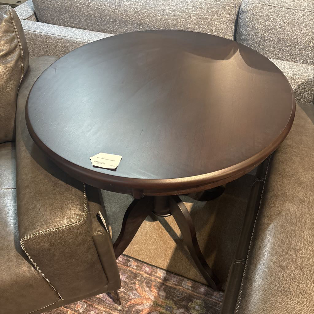 Black Round Accent Table