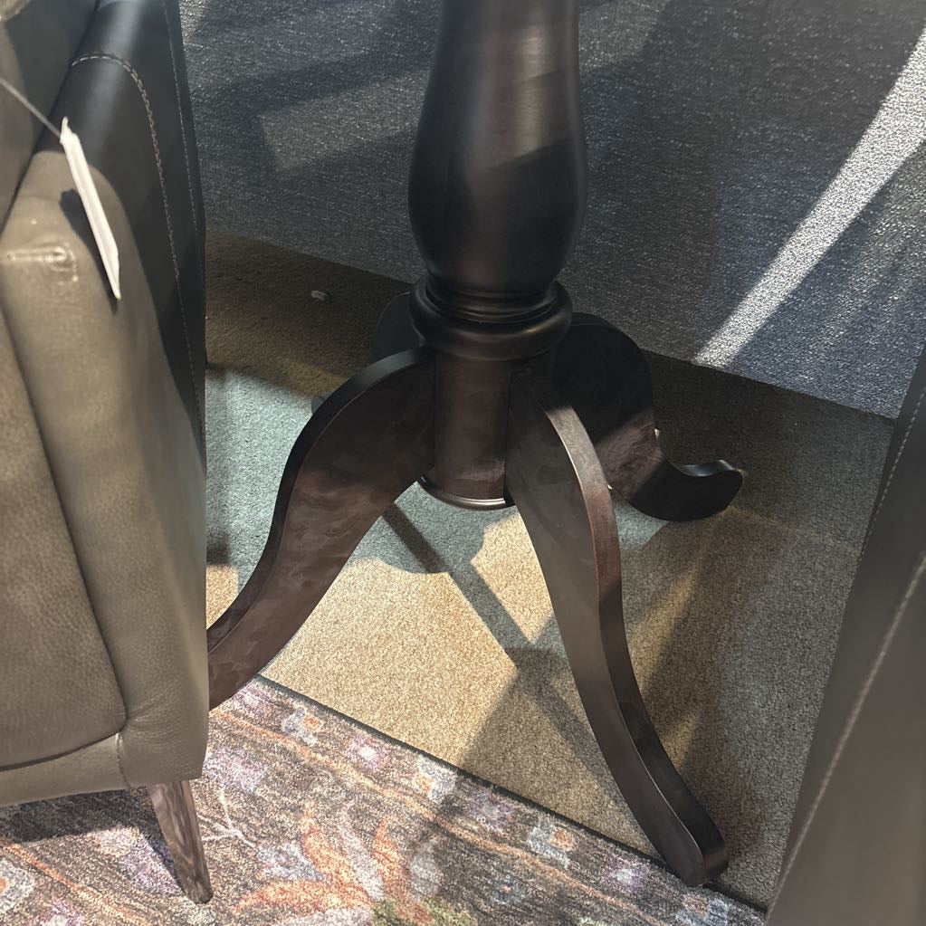 Black Round Accent Table