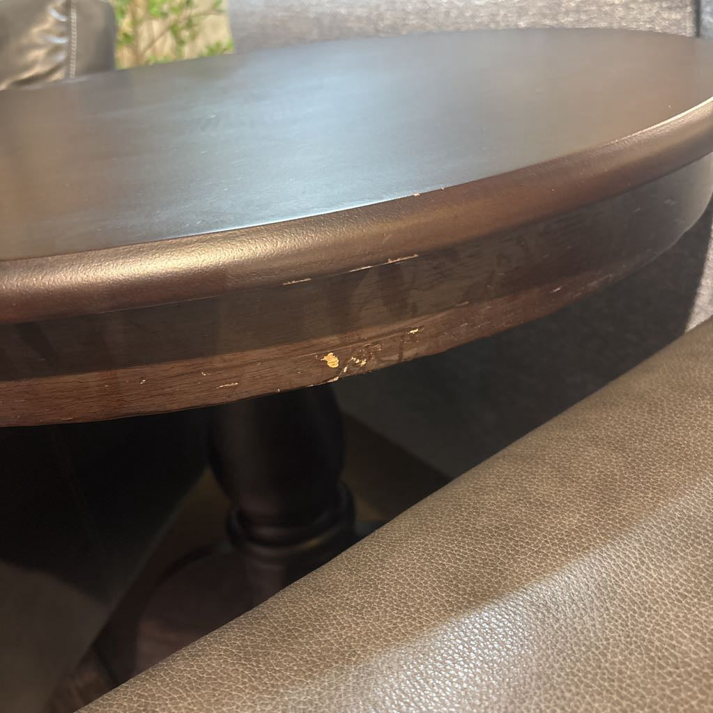 Black Round Accent Table