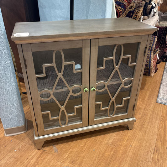 Modern Hallway Cabinet w/ Glass Doors
