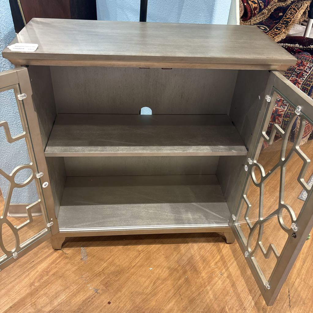 Modern Hallway Cabinet w/ Glass Doors